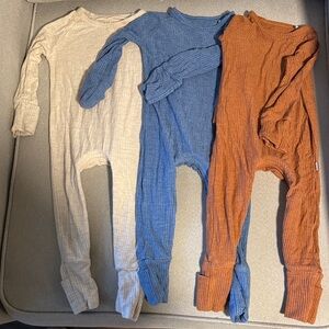 Little Sleepies Ribbed Crescent Zippies